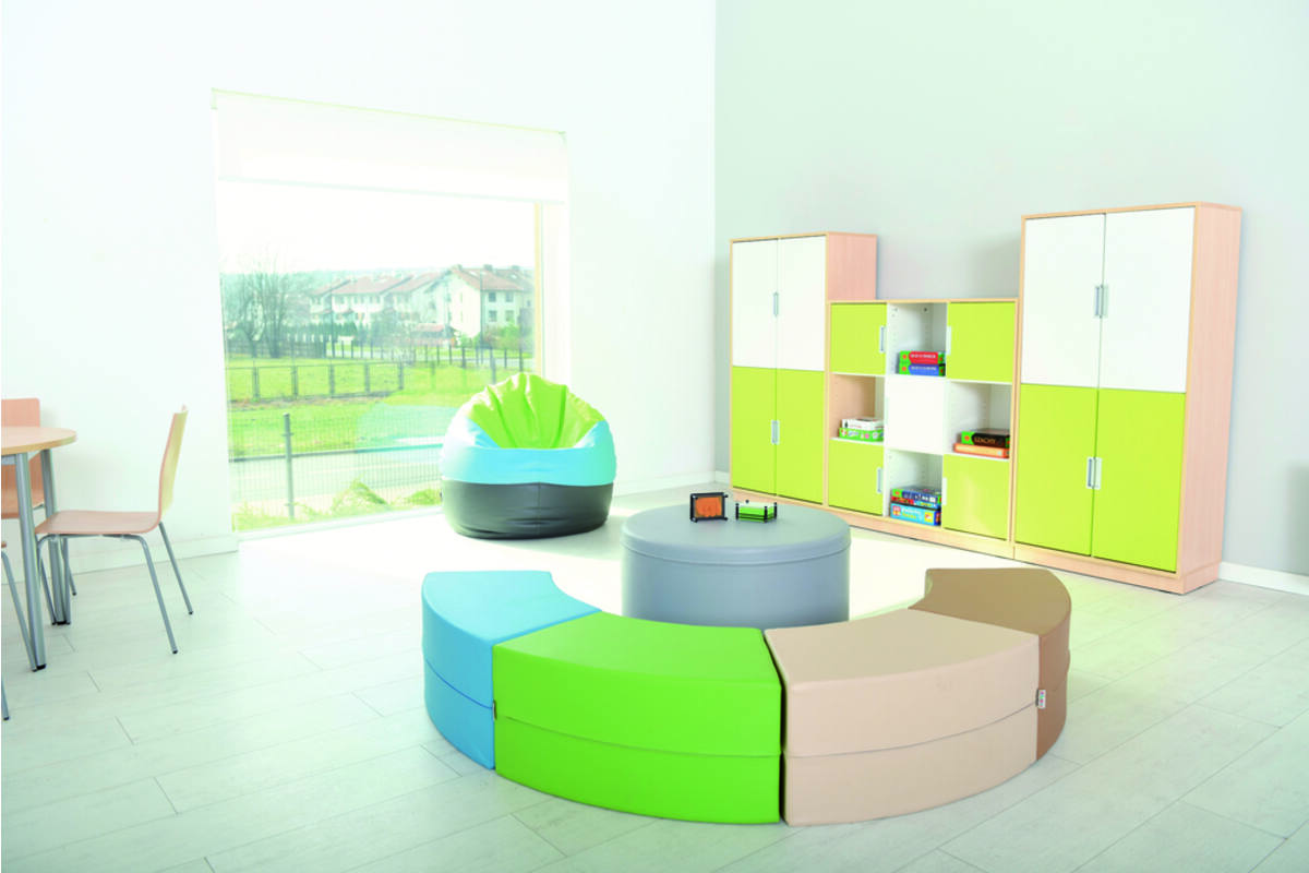 Poef Paolo kort, beige